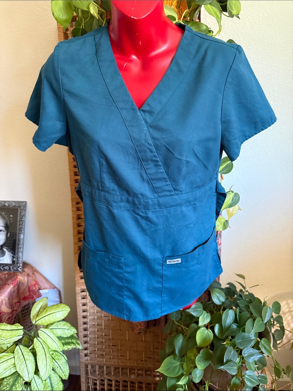 Grey's Anatomy Teal V-Neck Scrub Top